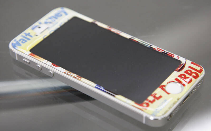 シール印刷｜iPhone5S用ドームシール（表面）